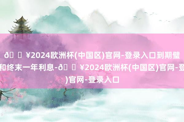 🔥2024欧洲杯(中国区)官网-登录入口到期璧还本金和终末一年利息-🔥2024欧洲杯(中国区)官网-登录入口