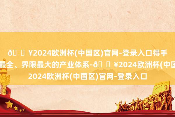 🔥2024欧洲杯(中国区)官网-登录入口得手构建了一个产业链最全、界限最大的产业体系-🔥2024欧洲杯(中国区)官网-登录入口