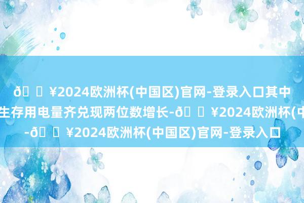 🔥2024欧洲杯(中国区)官网-登录入口其中第三产业和城乡住户生存用电量齐兑现两位数增长-🔥2024欧洲杯(中国区)官网-登录入口